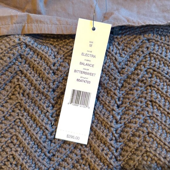 Electra Chevron Knit Midi Skirt in Bittersweet Brown Size M - Picture 2 of 2